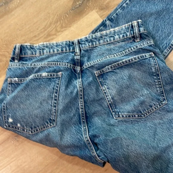 Zara straight leg distressed jeans size 12 - Picture 3 of 6